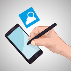 smartphone design. app concept. colorful illustration