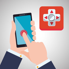 smartphone design. app concept. colorful illustration