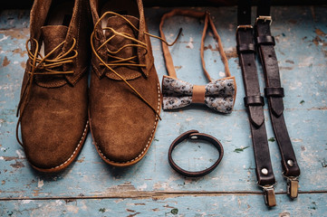 Morning groom fees. Shoes, tie and belt