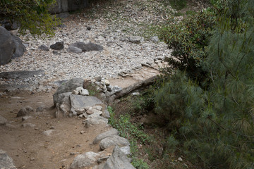 The trail in the Himalayas