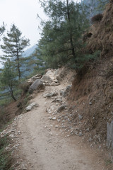 The trail in the Himalayas