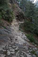 The trail in the Himalayas