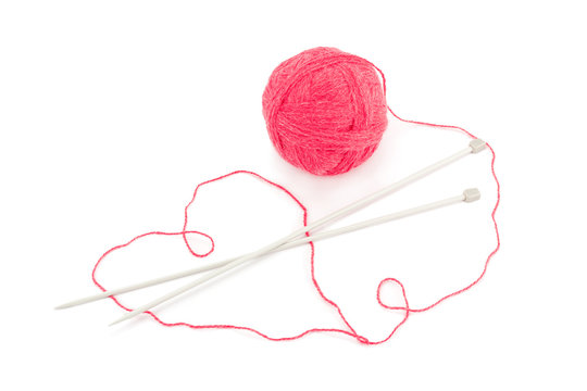 yarn balls and knitting needles