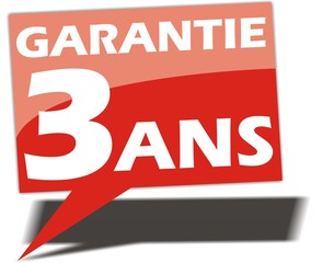 bouton garantie 3 ans