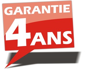 bouton garantie 4 ans
