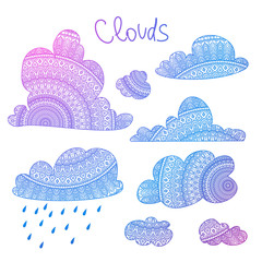 hand drawn clouds