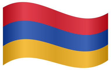 Flag of Armenia waving