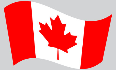 Flag of Canada waving