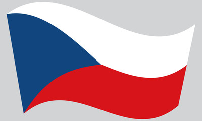 Flag of Czech Republic waving