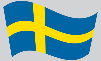 Flag of Sweden waving