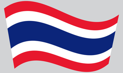 Flag of Thailand waving