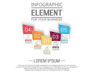 ELEMENT FOR INFOGRAPHIC  TEMPLATE GEOMETRIC FIGURE STIKER NUMBER OPTION TO SCALE THIRD EDITION