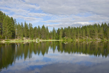 Northern landscape with a lake
