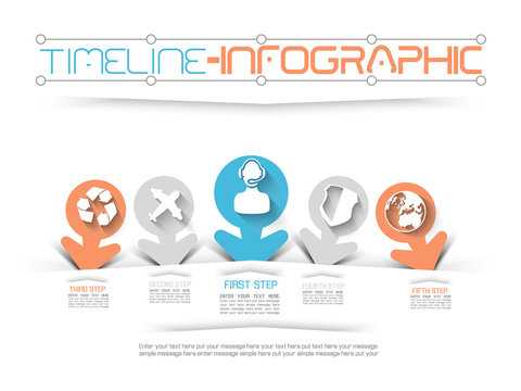 TIMELINE INFOGRAPHIC NEW STYLE  11 BLUE