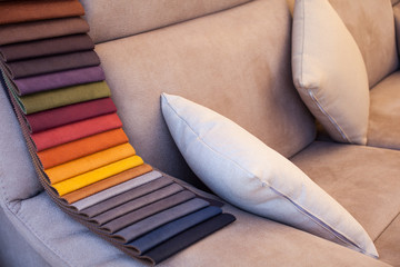 Colored leather on Sofa