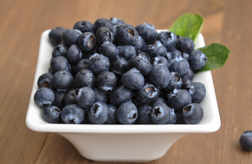 Fresh Blueberries in a ceramic bowl