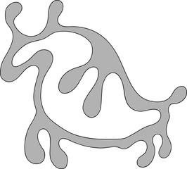 Simple bull silhouette, tribal style