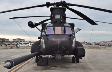 Fototapeta na wymiar CH-47 Chinook Army Helicopter