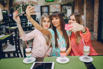 Girls with phones