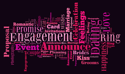 Engagement word cloud concept