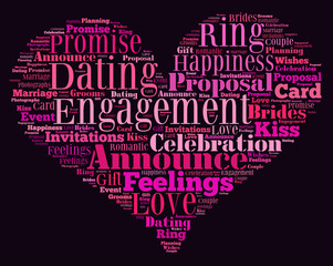 Engagement word cloud concept 