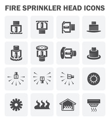 Fire sprinkler icon - obrazy, fototapety, plakaty