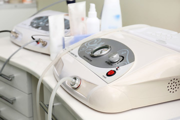 Modern equipment in cosmetology clinic