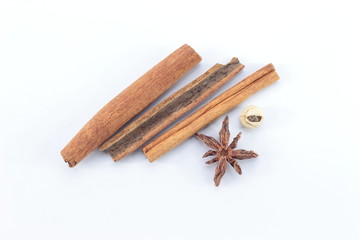 Herbs and Spices on white background