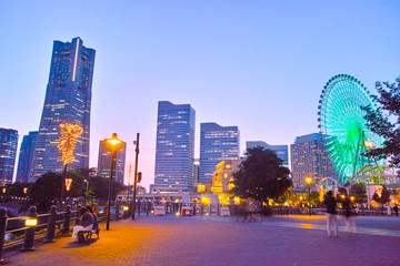 横浜みなとみらいの夜景