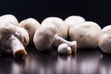 Mushrooms, vegetables, food, close-up, macro.
