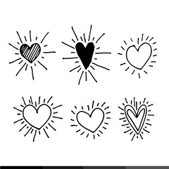 different graphic hearts illustration design