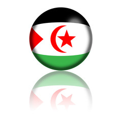 Western Sahara Flag Sphere 3D Rendering