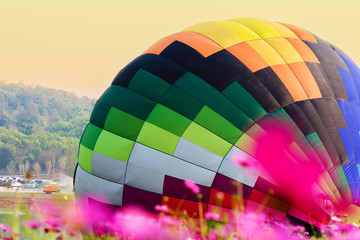 Colorful hot air balloon at Chiang Rai, Thailand.
