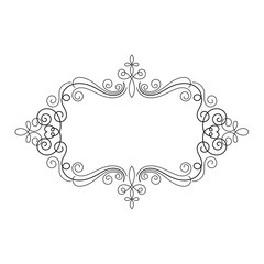 Vintage calligraphy frame