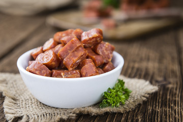 Chilli flavoured Sausages (German Mettwurst)