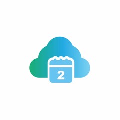 Fototapeta premium Cloud Computing Logo Icon Vector