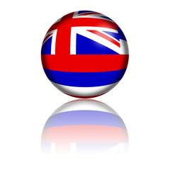 Hawaii Flag Sphere 3D Rendering