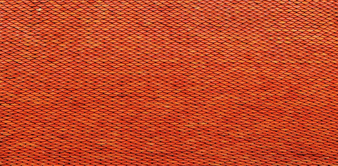 Fototapeta premium new roof tiles of Thai temple