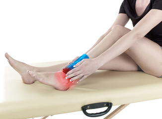Obraz na płótnie Canvas Acute pain in a knee.
