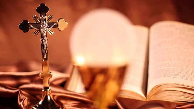 Sacrament of communion, religion background 