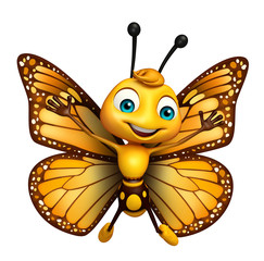 flying Butterfly cartoon character