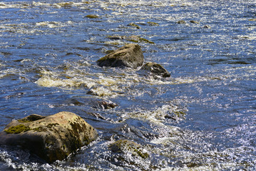 Stormy river with rapids