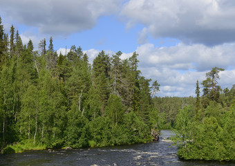 Obraz premium Rough river with rapids