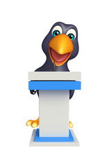 fun Crow cartoon character   with speech chair
