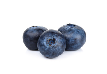 blueberries isolated on white