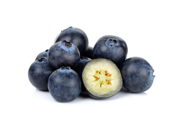 blueberries isolated on the white background