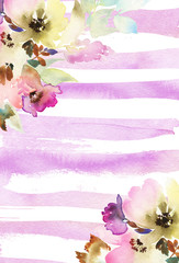 Greeting card with flowers