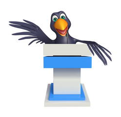 fun Crow cartoon character   with speech chair
