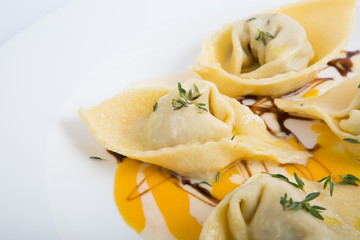 Sweet pumpkin ravioli