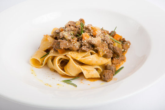 Tagliatelle with meat